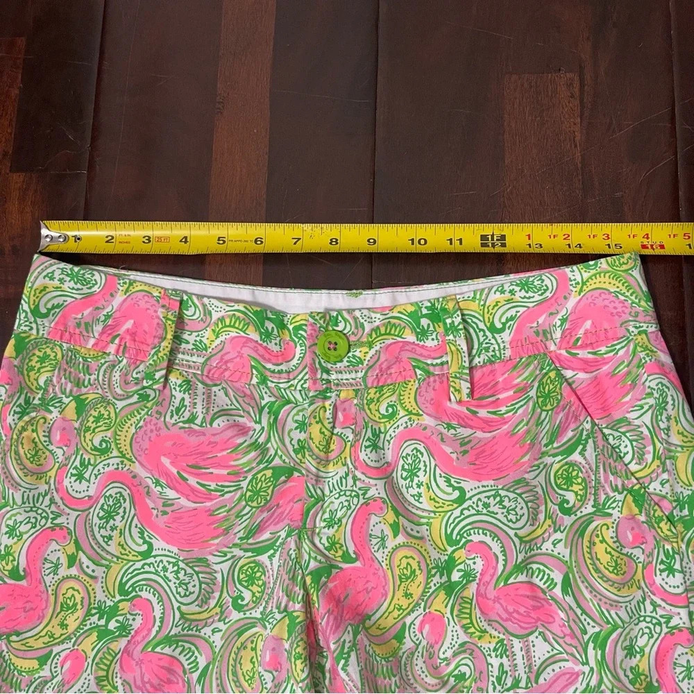 Lilly Pulitzer Green and Pink Bermuda Shorts Resort Style - Picture 6 of 9